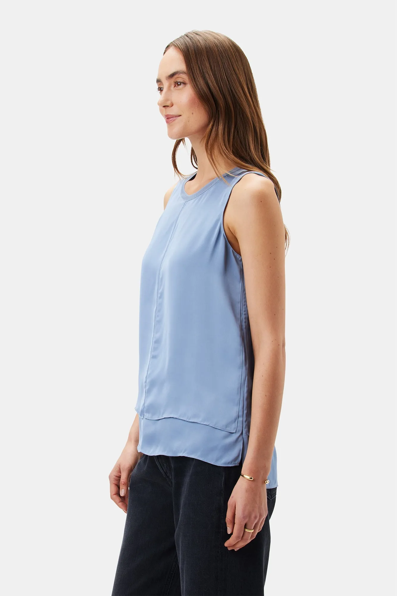 Zola Doubled Tank - Horizon Blue - ReAmour sold by Amour Vert product image thumbnail 3