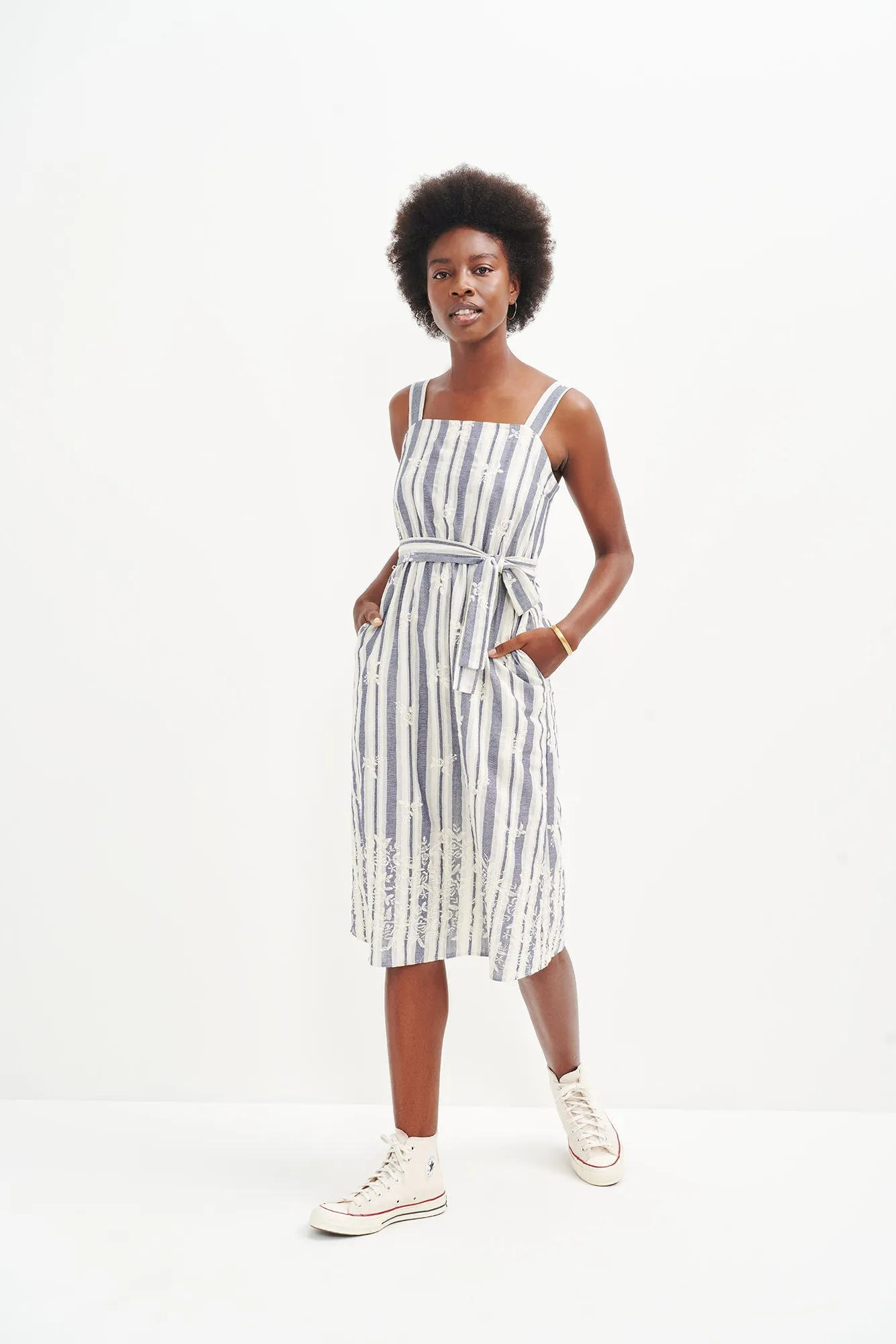 Jameela Upcycled Dress - Summer Stripe - ReAmour sold by Amour Vert