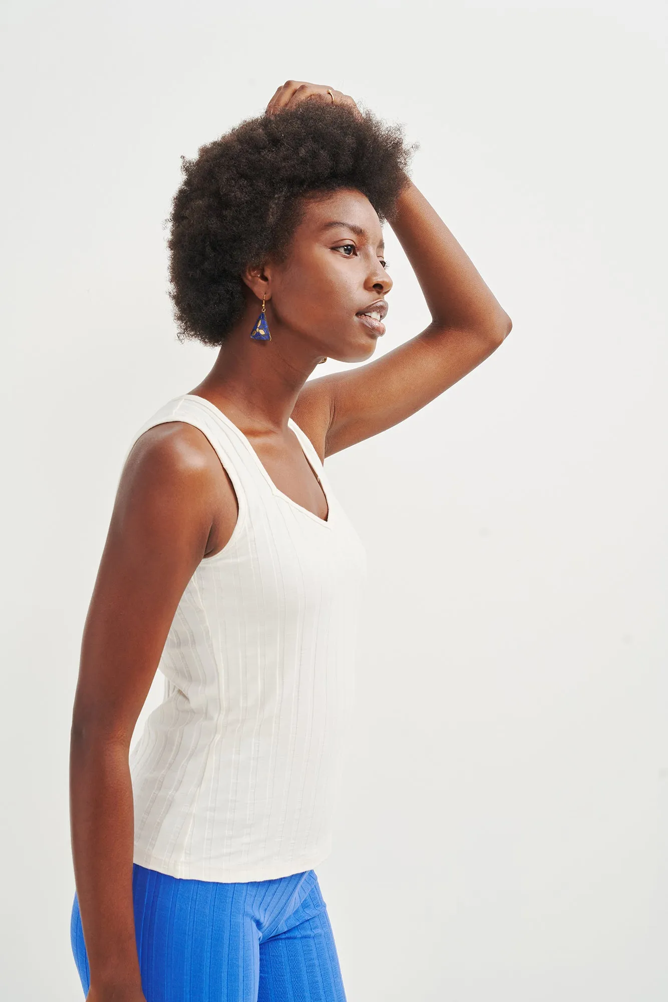 Bettina Ribbed Tank - Salt sold by Amour Vert product image thumbnail 3