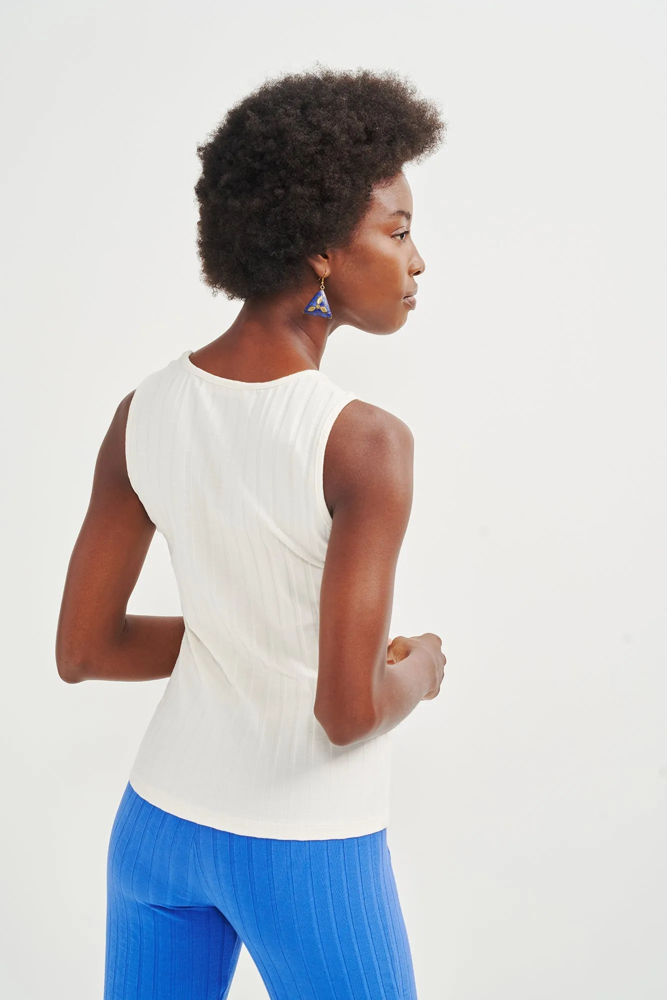 Bettina Ribbed Tank - Salt sold by Amour Vert product image thumbnail 4