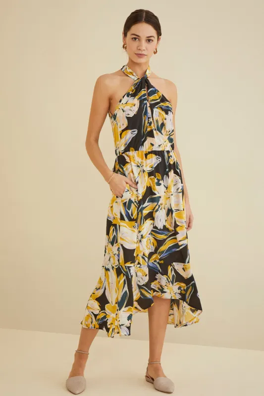 Dominica Silk Dress - Marbella Floral sold by Amour Vert