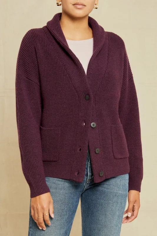 Scout Wool Cardigan - Pinot sold by Amour Vert