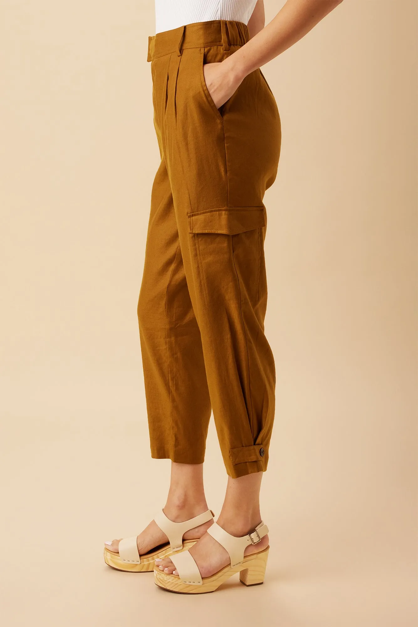 Lyle Femme Fete Stretch Cargo Pant - Spice sold by Amour Vert product image thumbnail 3