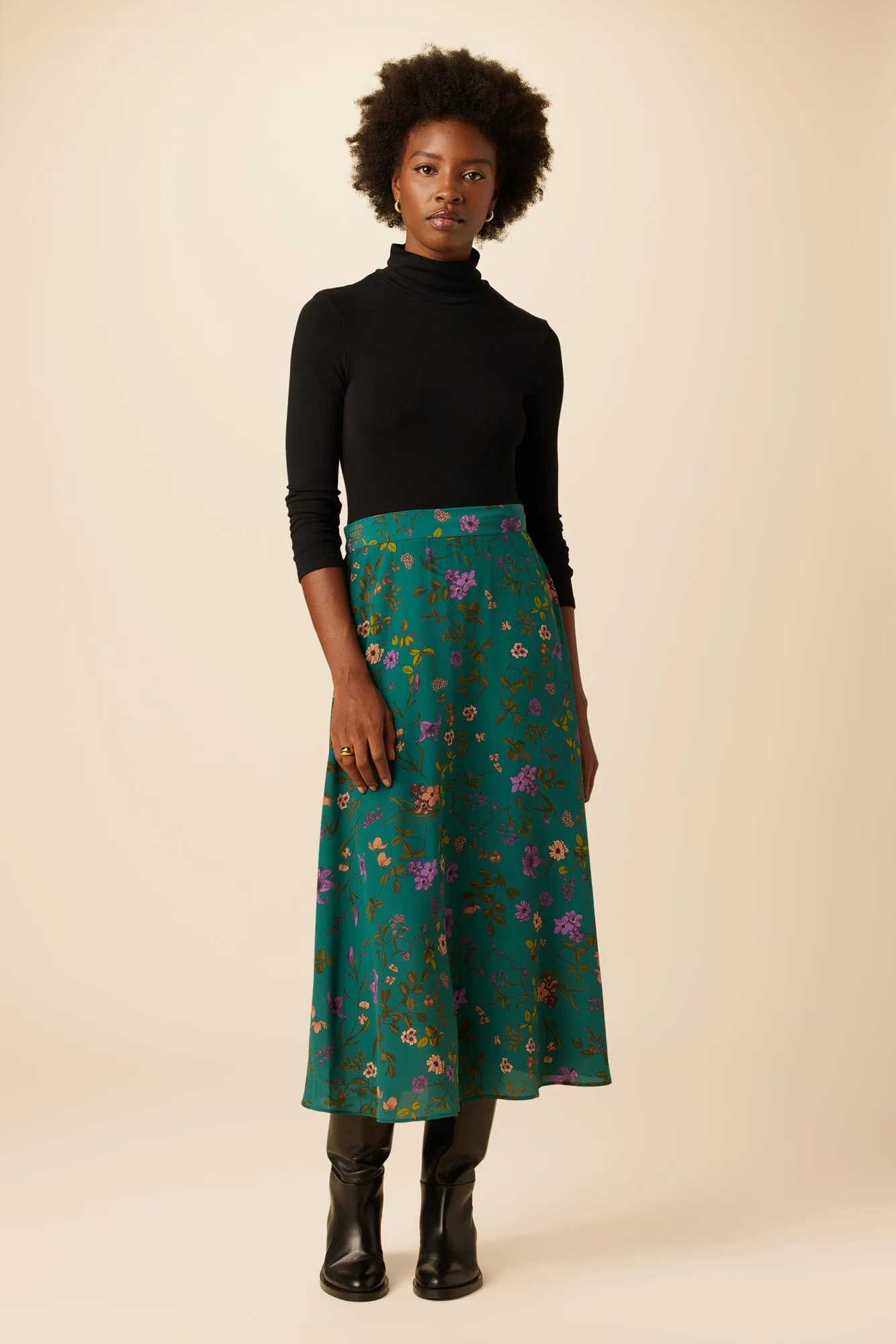 Blaze Washable Silk Skirt - Genoa Floral sold by Amour Vert product image thumbnail 4