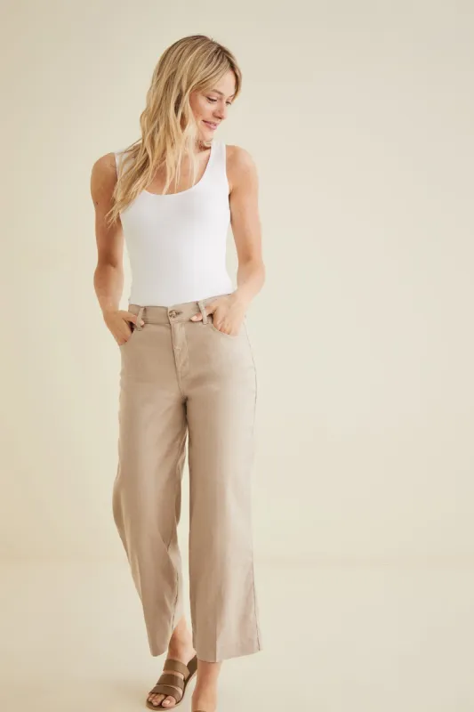 Annabelle Wide Leg Cropped Pant - Dover sold by Amour Vert