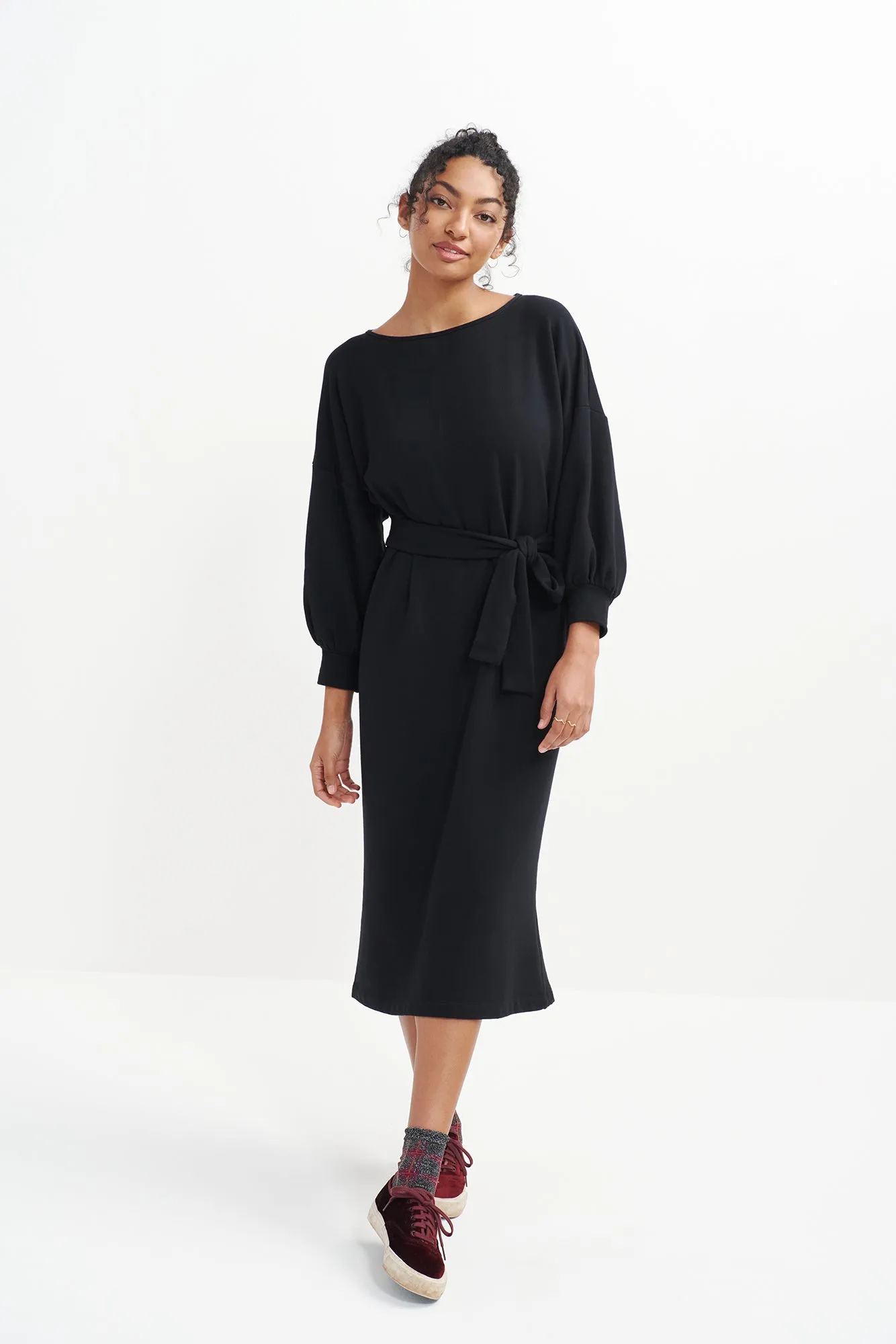 Fleur Reverie Terry Dress - Black sold by Amour Vert product image thumbnail 2