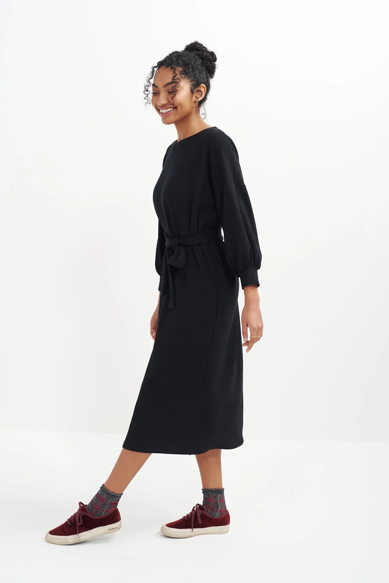 Fleur Reverie Terry Dress - Black sold by Amour Vert product image thumbnail 3