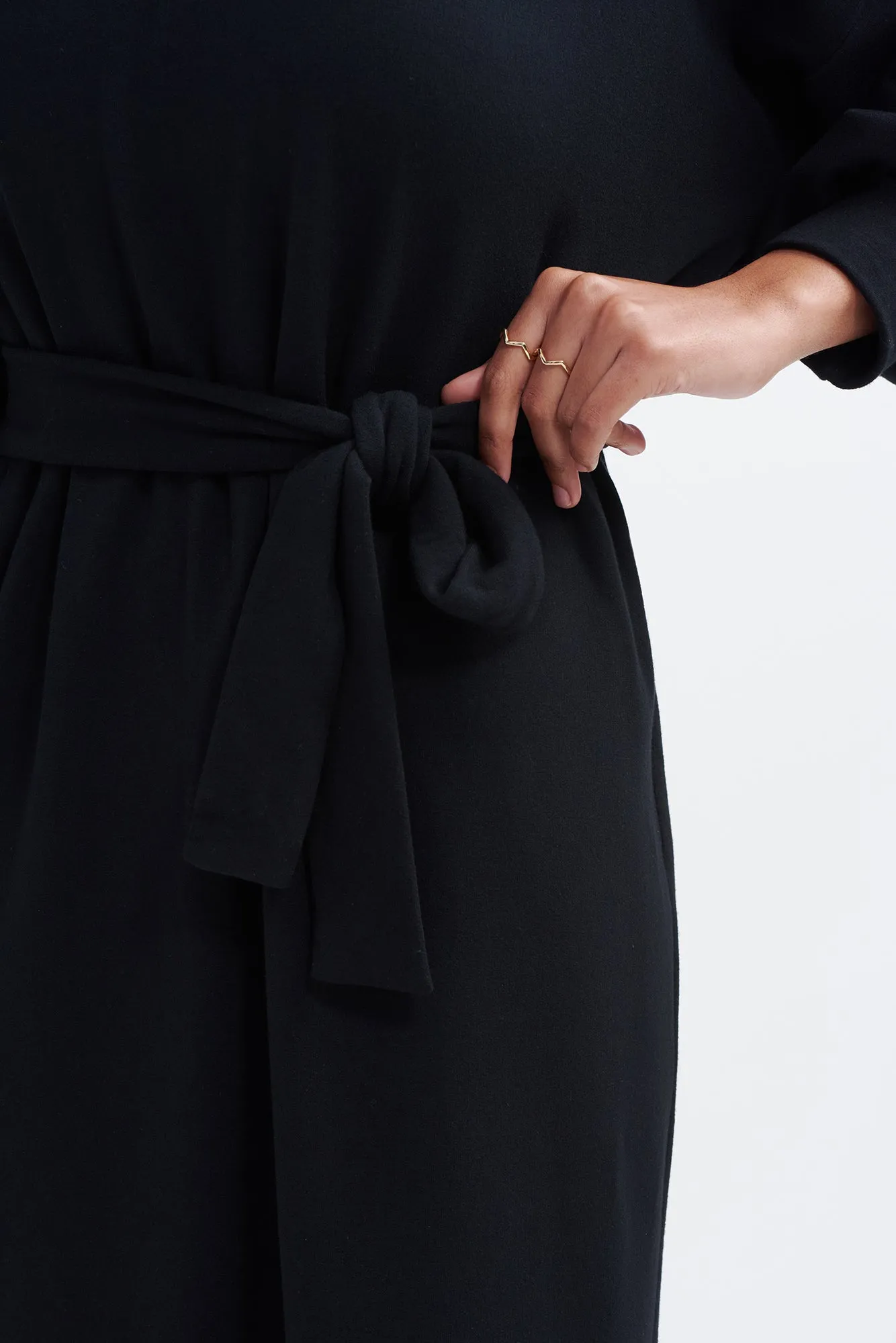 Fleur Reverie Terry Dress - Black sold by Amour Vert product image thumbnail 5