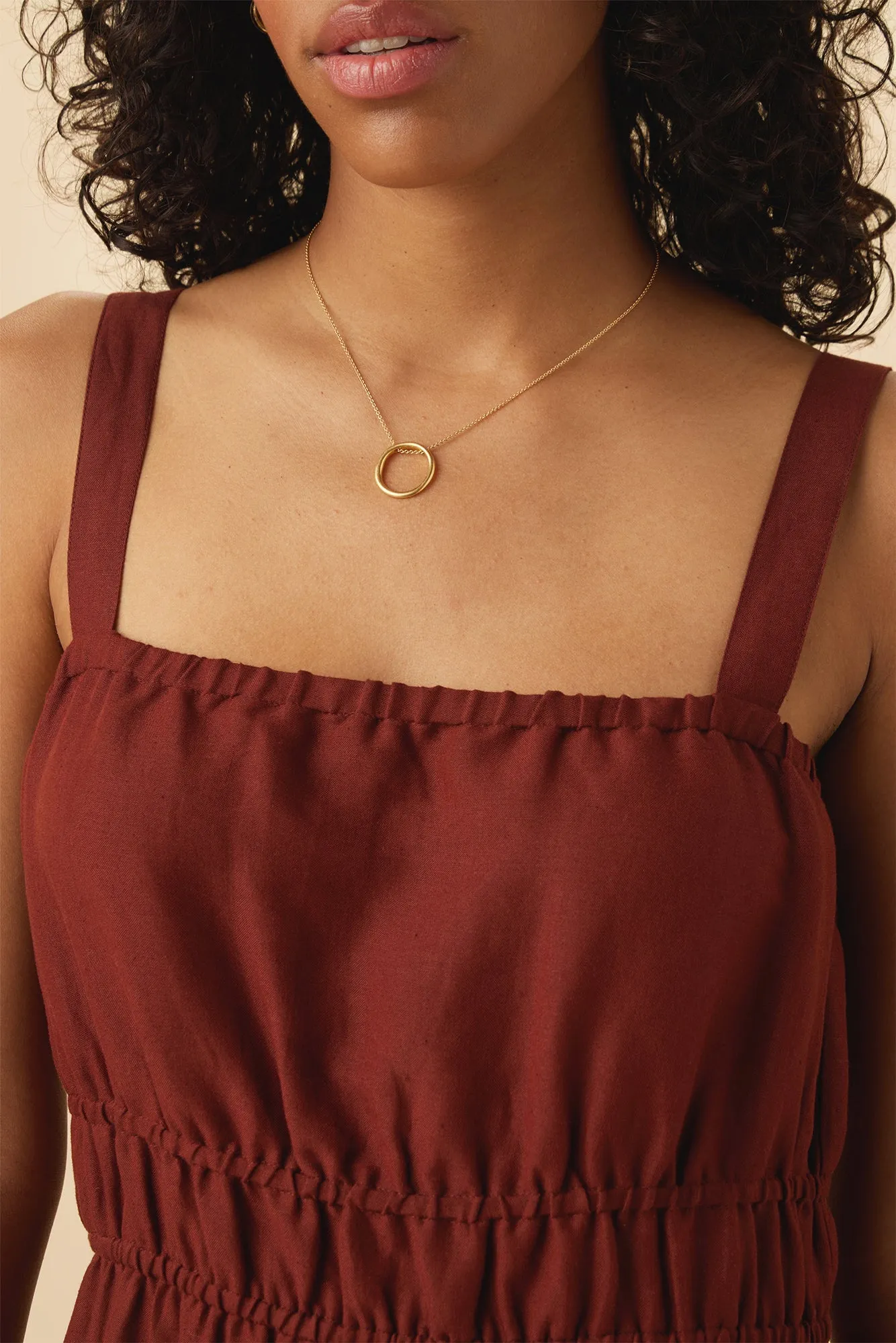 Elio Ramie Viscose Midi Dress - Rust - ReAmour sold by Amour Vert product image thumbnail 4