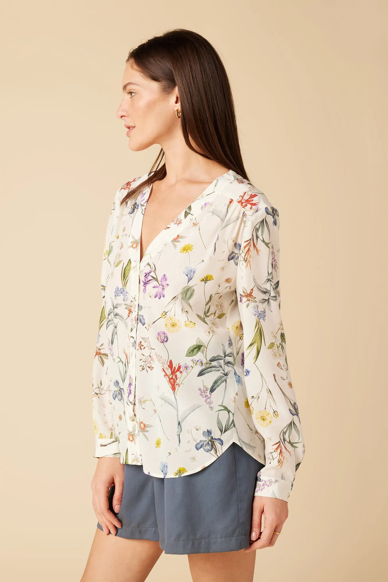 Kaya Washable Silk Blouse - Gemini Ivory sold by Amour Vert product image thumbnail 2