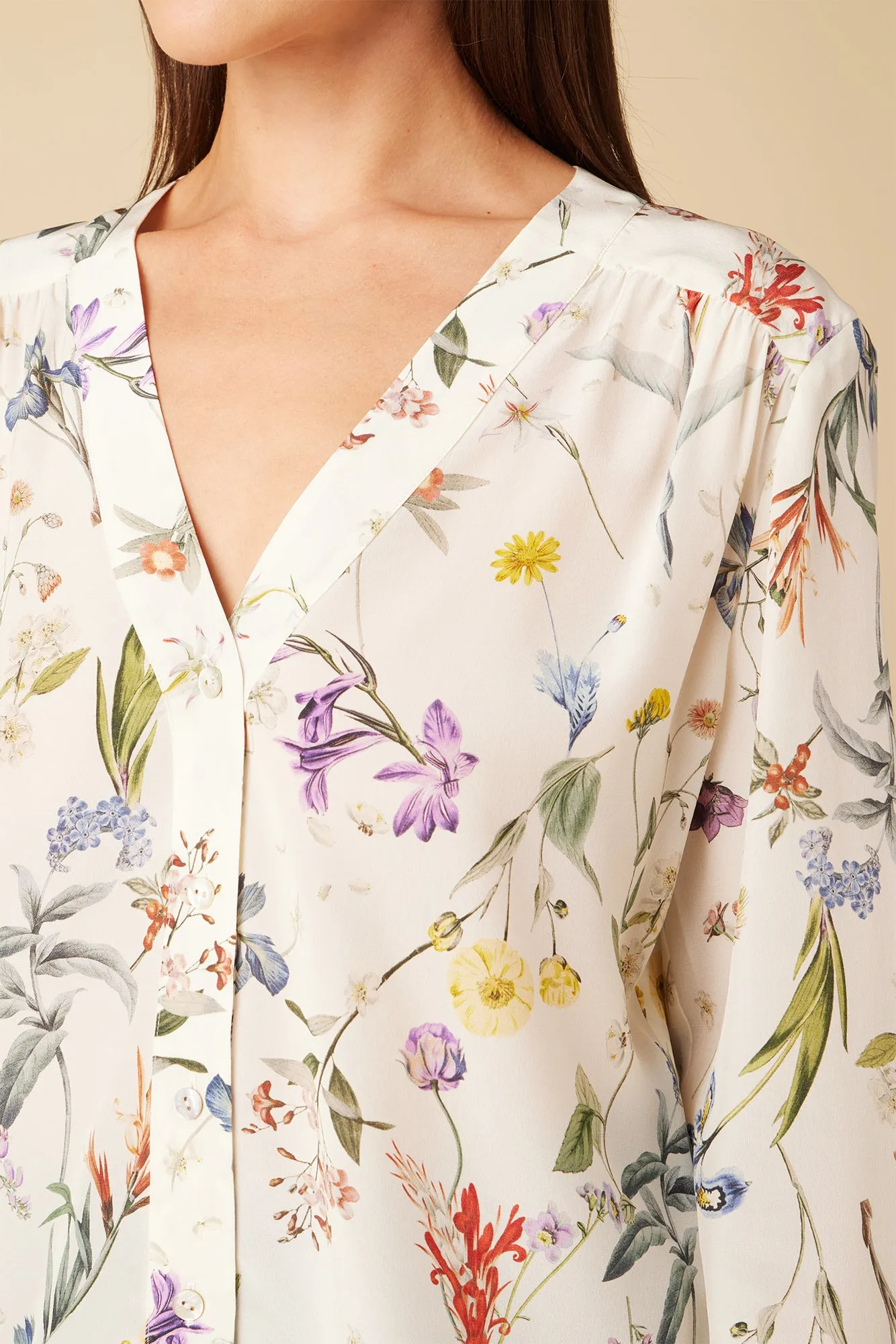 Kaya Washable Silk Blouse - Gemini Ivory sold by Amour Vert product image thumbnail 4