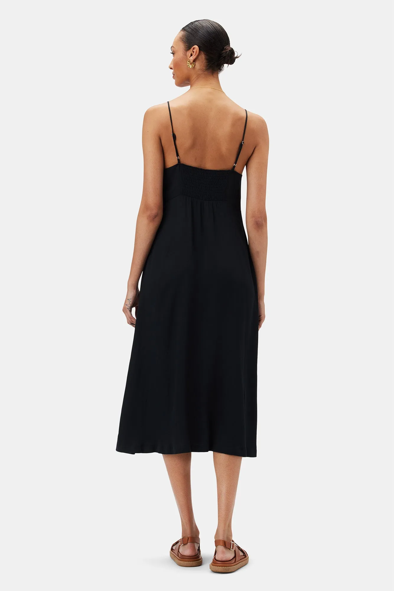 Sara Viscose Crepe Slip Dress - Black sold by Amour Vert product image thumbnail 4