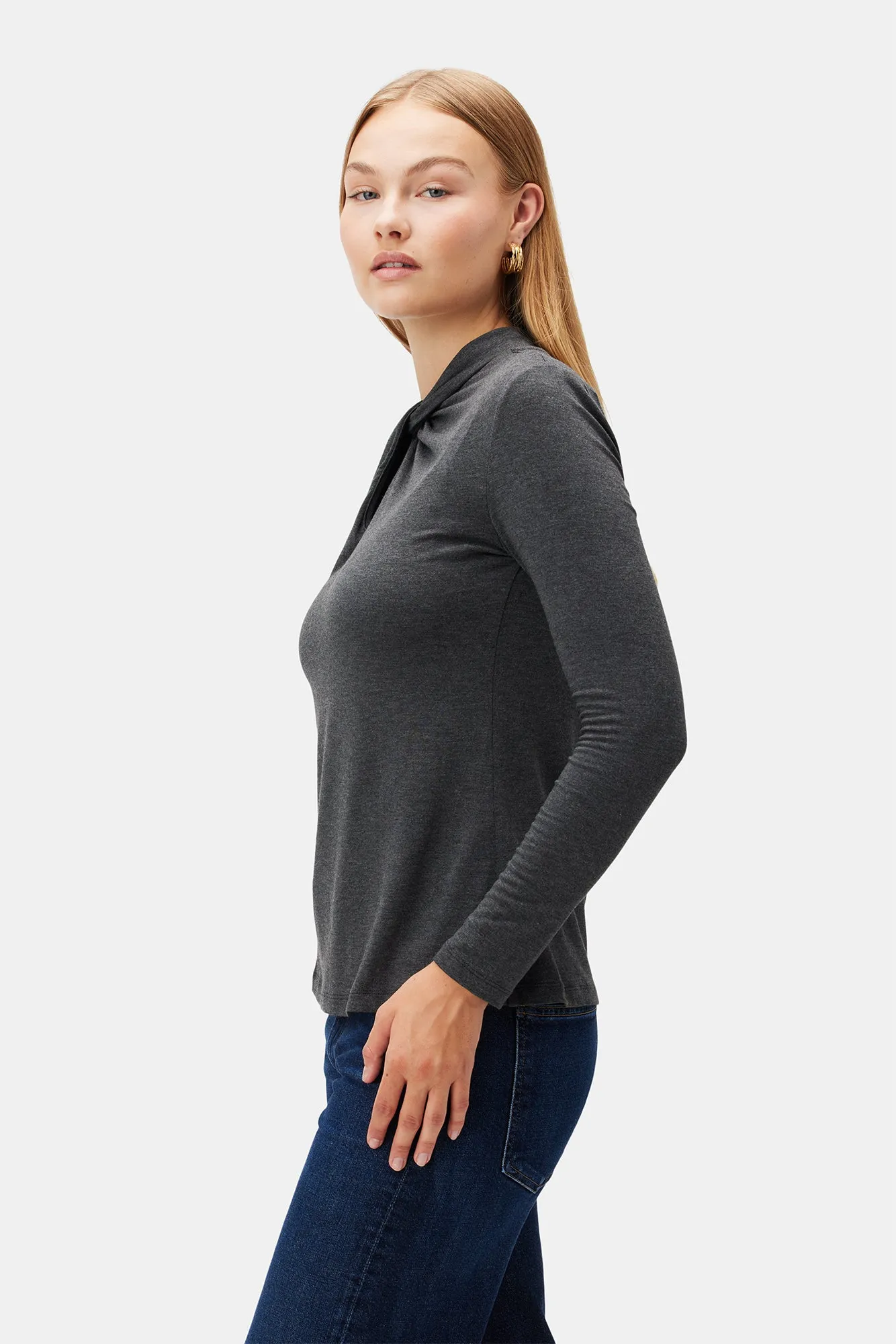 Wren Modal Top - Anthracite sold by Amour Vert product image thumbnail 2