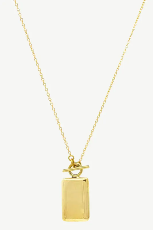 SOKO Rectangular Medallion Necklace - Gold sold by Amour Vert