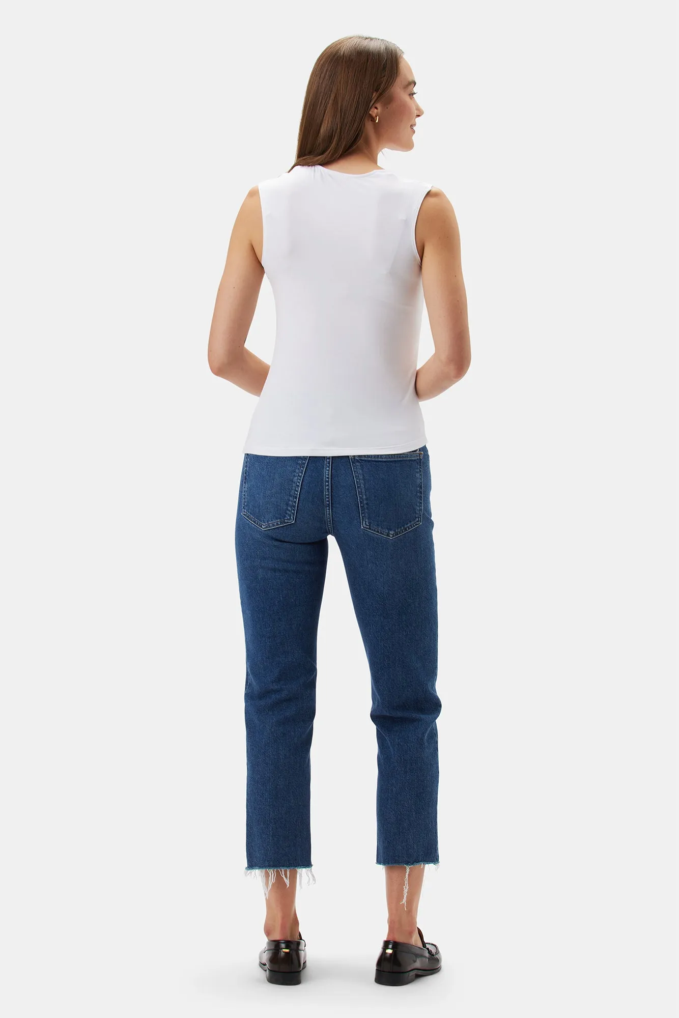 Monique Modal Tank - White sold by Amour Vert product image thumbnail 3