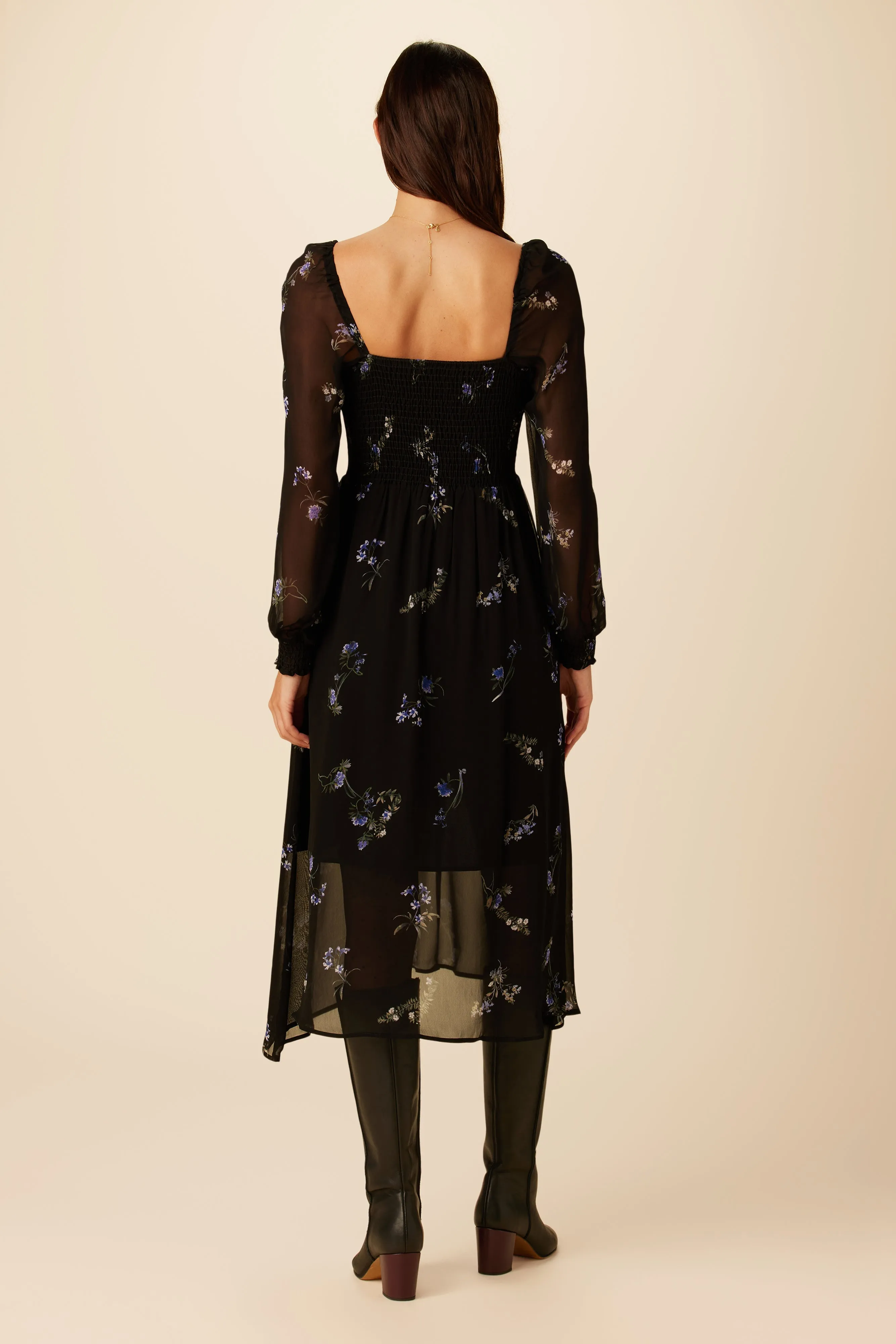 Carolina Chiffon Dress - Nahlia Floral - ReAmour sold by Amour Vert product image thumbnail 3