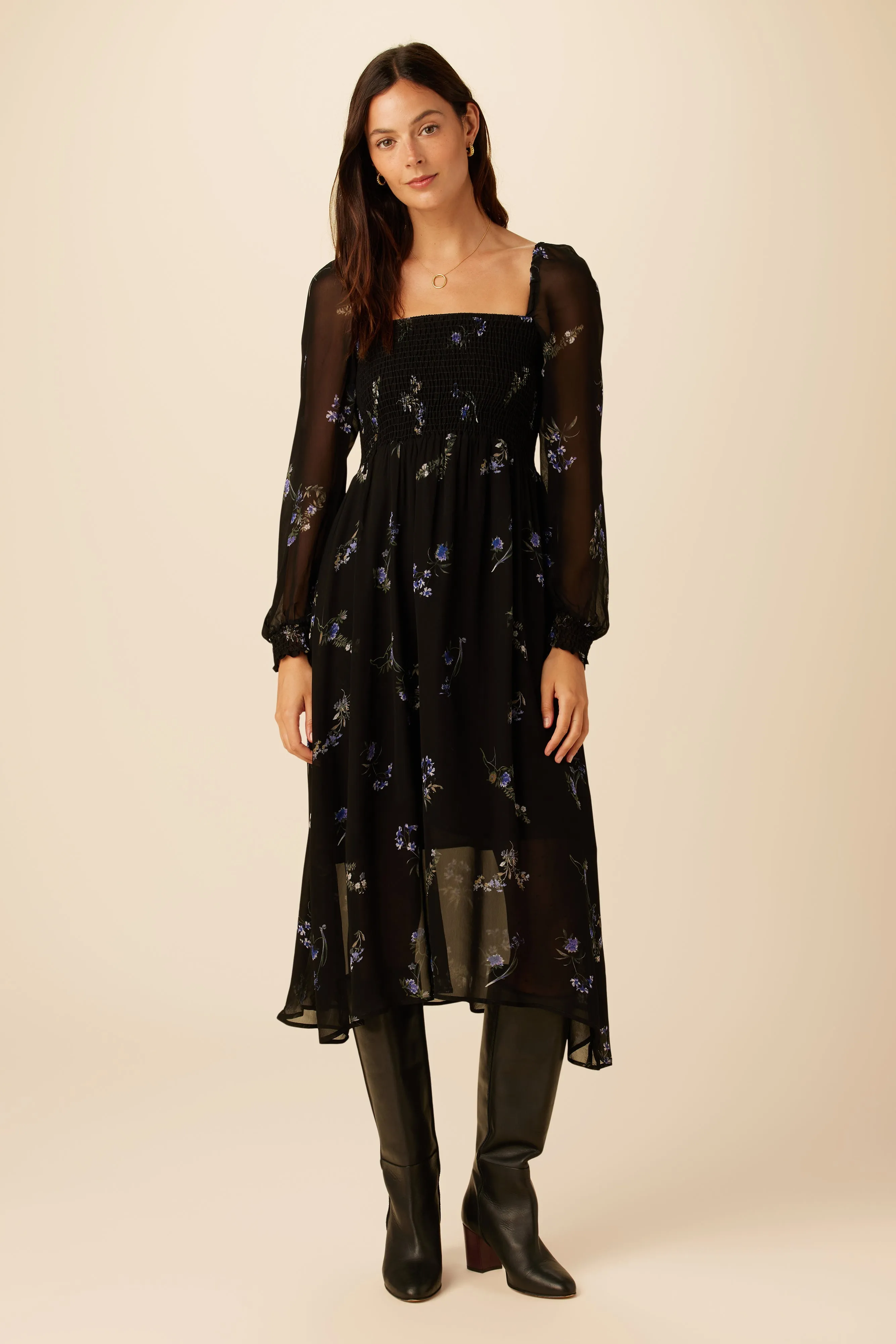 Carolina Chiffon Dress - Nahlia Floral - ReAmour sold by Amour Vert