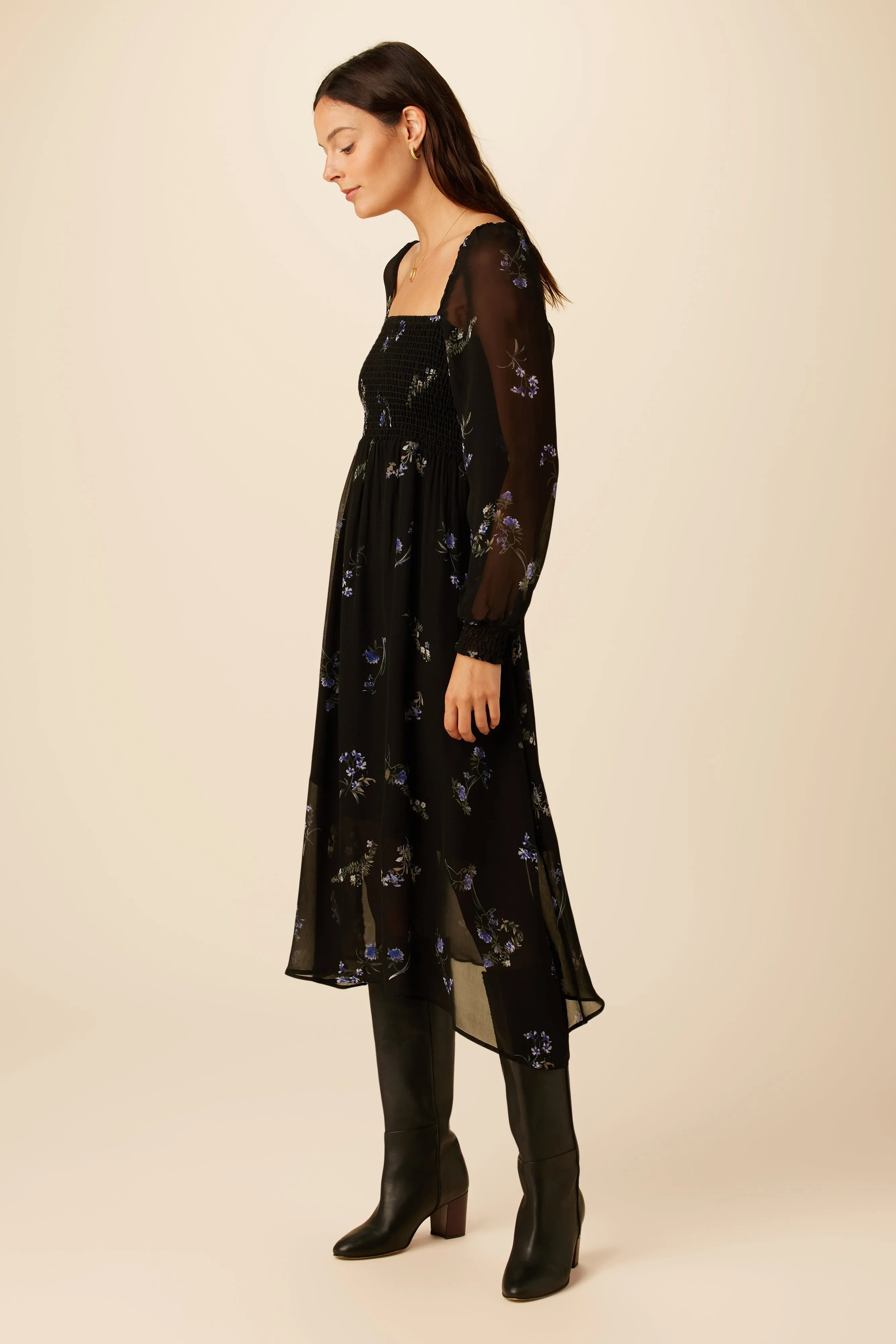 Carolina Chiffon Dress - Nahlia Floral - ReAmour sold by Amour Vert product image thumbnail 2