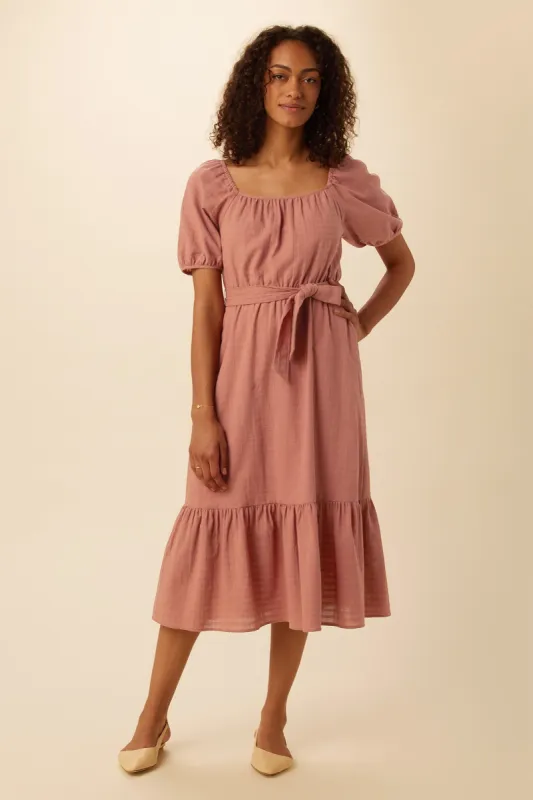 Michelle Organic Cotton Dress - Carnelian sold by Amour Vert