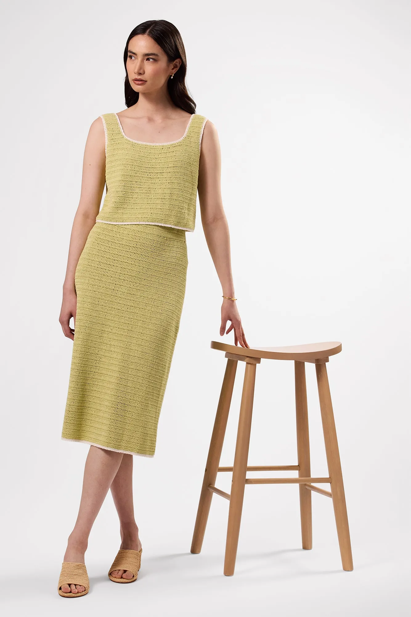 Meli Crochet Skirt - Melon Ivory sold by Amour Vert product image thumbnail 2