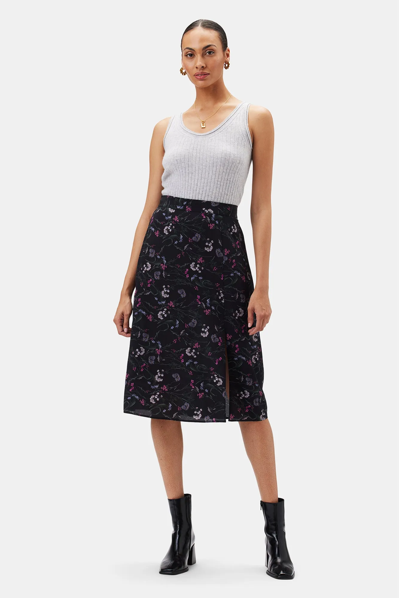 Ollie Washable Silk Skirt - Caroline Black sold by Amour Vert product image thumbnail 5