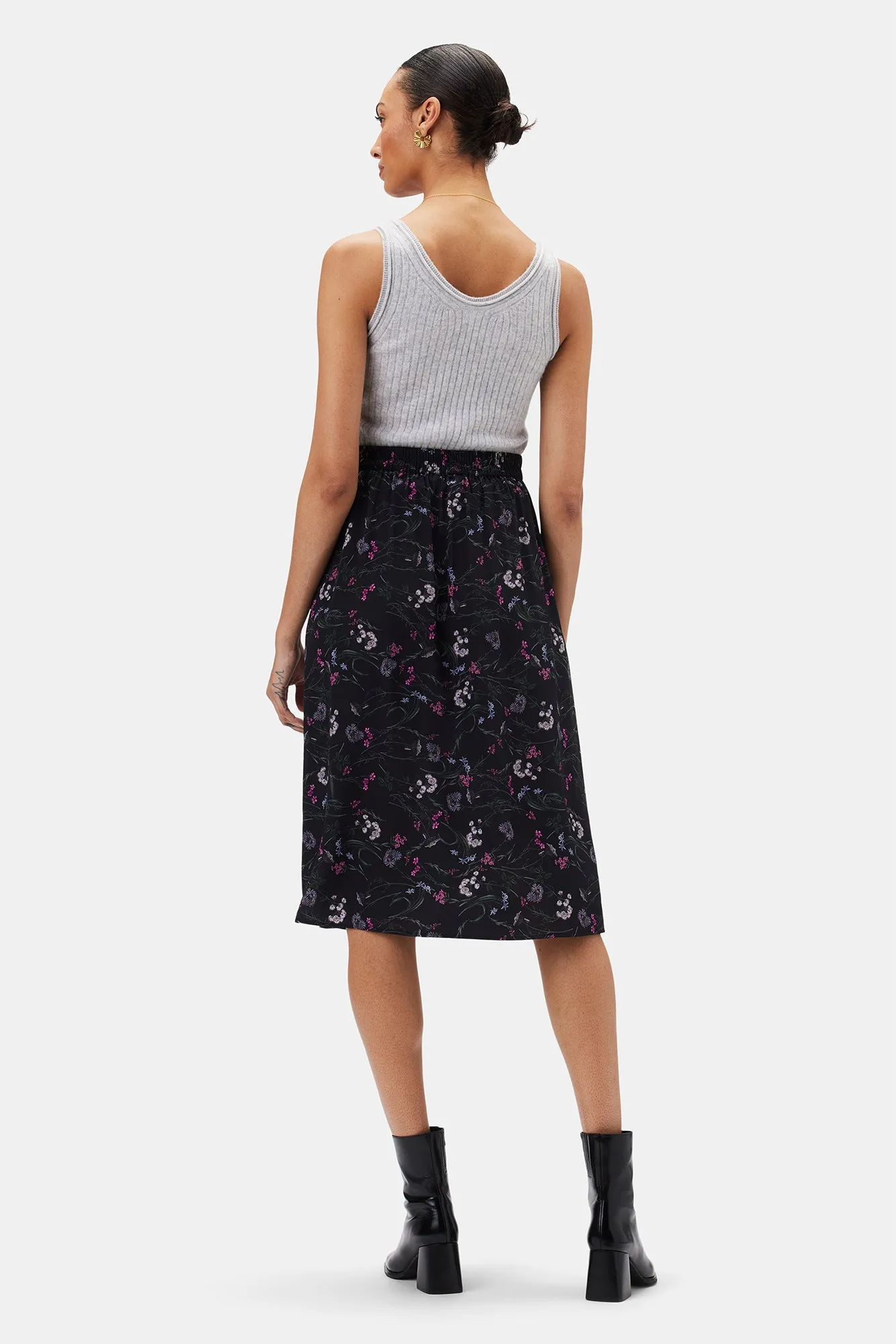 Ollie Washable Silk Skirt - Caroline Black sold by Amour Vert product image thumbnail 3