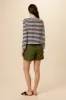 Cecelia Long Sleeve Reverie Knit Tee - Navy and Ivory - ReAmour sold by Amour Vert