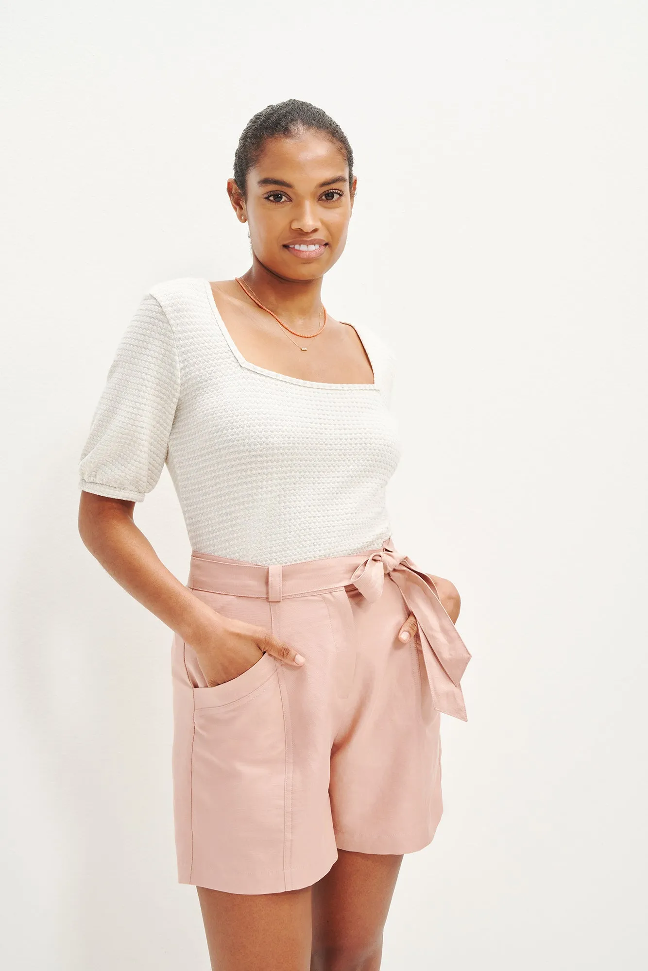 Alma Scallop Knit Top - Natural Birch - ReAmour sold by Amour Vert