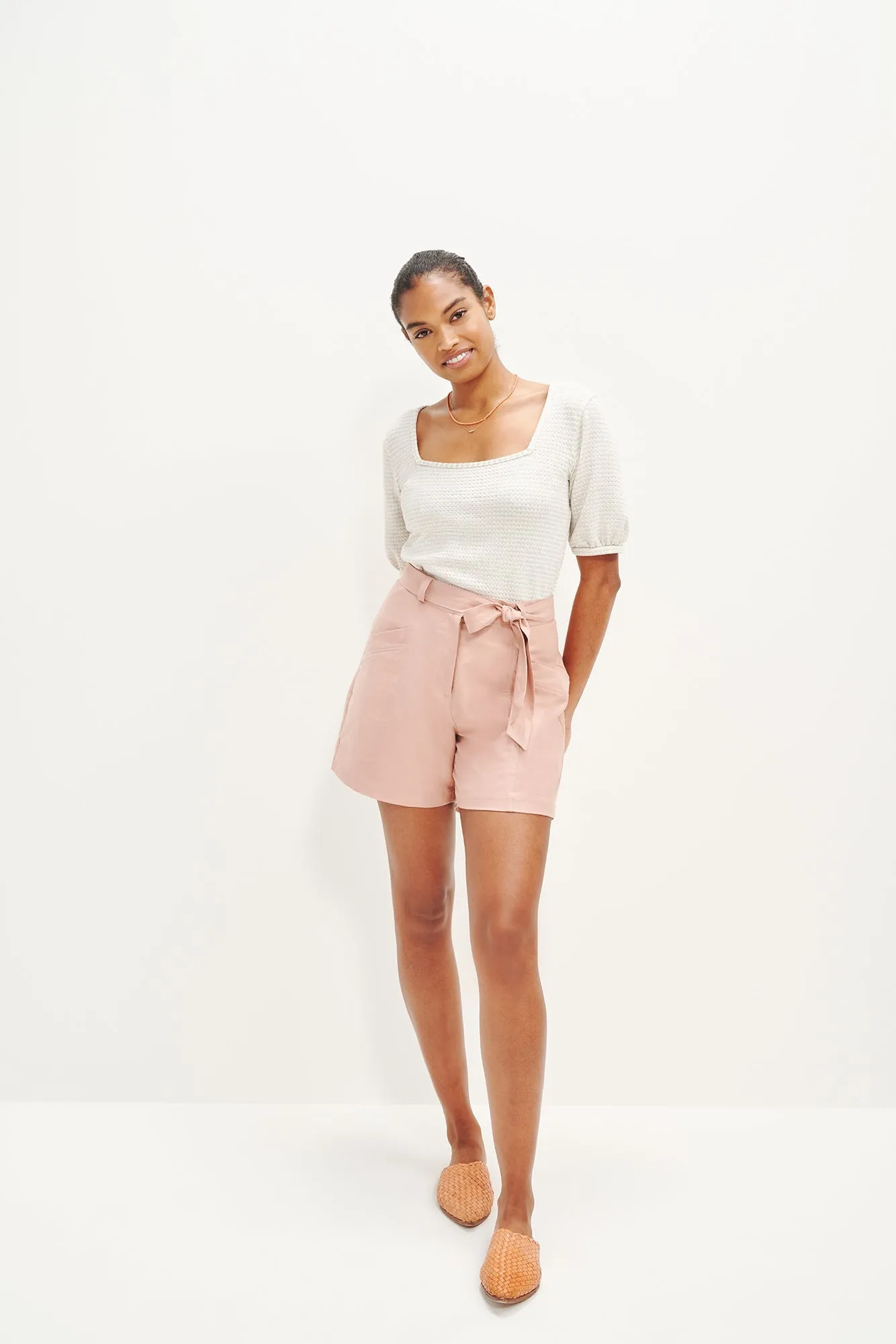 Alma Scallop Knit Top - Natural Birch - ReAmour sold by Amour Vert product image thumbnail 2