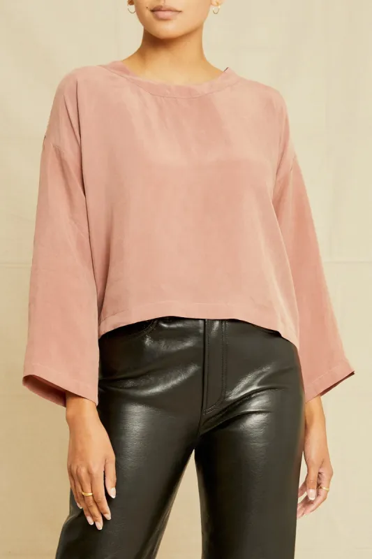 Lyric Cottonseed Cupro Top - Quartz sold by Amour Vert