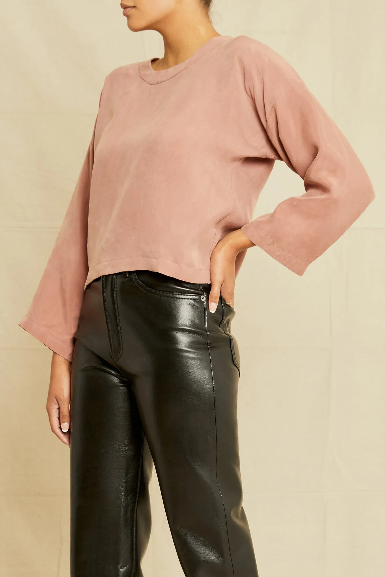 Lyric Cottonseed Cupro Top - Quartz sold by Amour Vert product image thumbnail 2