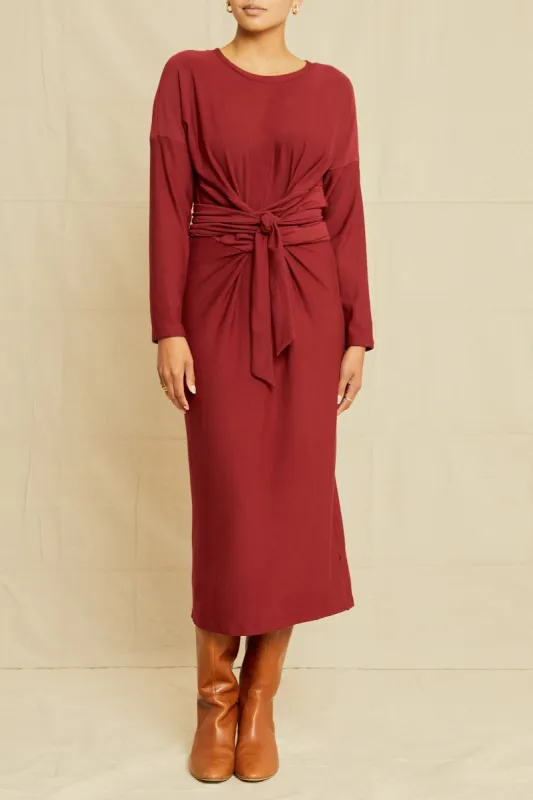 Russo Fleece Dress - Mulberry made by Amour Vert