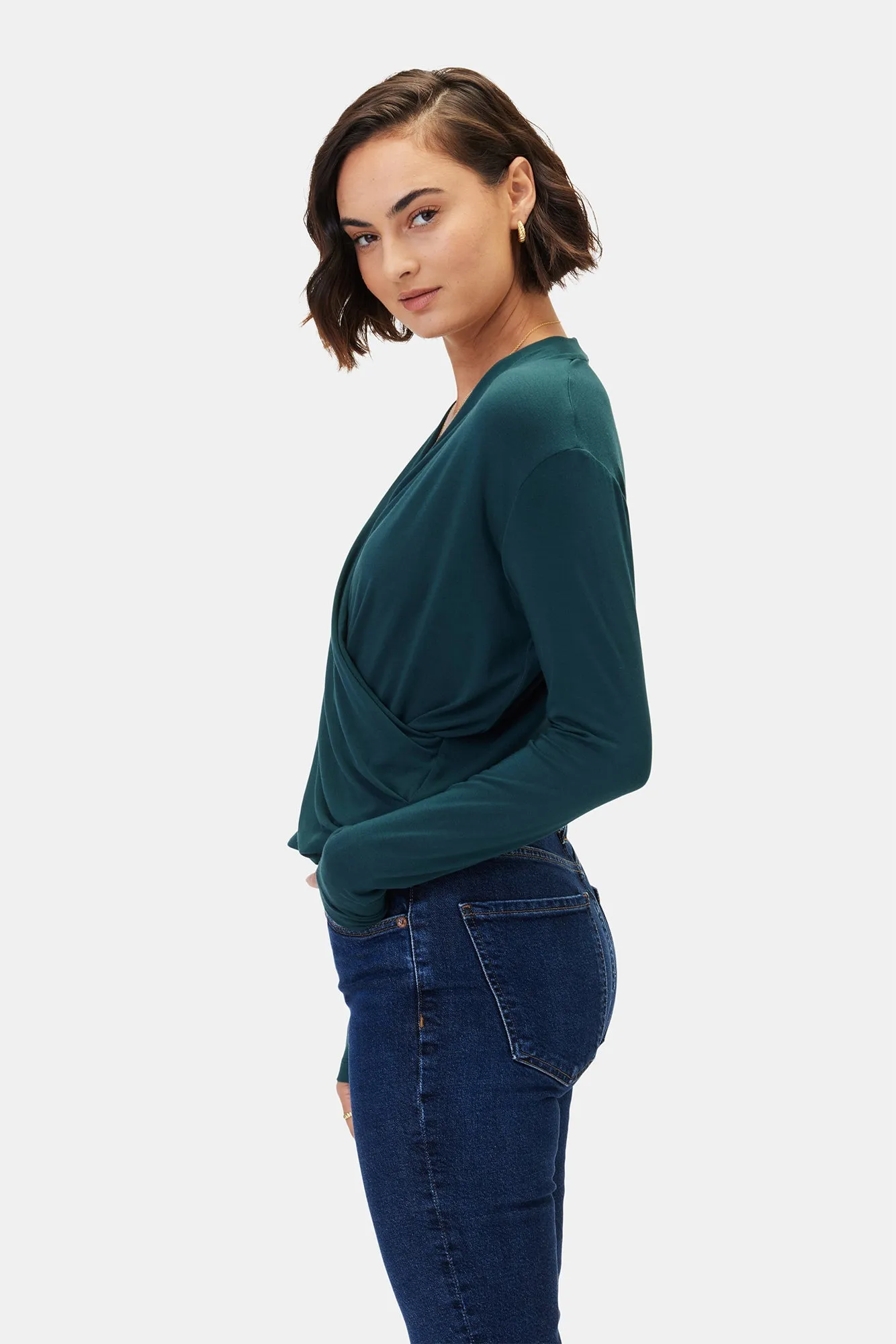 Calais Dream Knit Blouse - Darkest Spruce - ReAmour sold by Amour Vert product image thumbnail 2