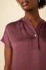 Renata Eco Textured Viscose Blouse - Plum - ReAmour sold by Amour Vert