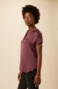 Renata Eco Textured Viscose Blouse - Plum - ReAmour sold by Amour Vert