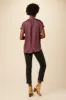Renata Eco Textured Viscose Blouse - Plum - ReAmour sold by Amour Vert