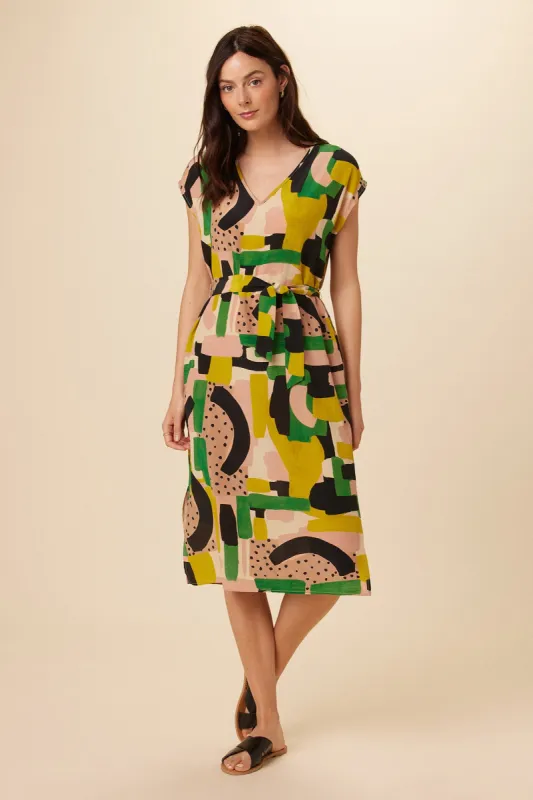 Cindra Washable Silk Midi Dress - Piazza sold by Amour Vert