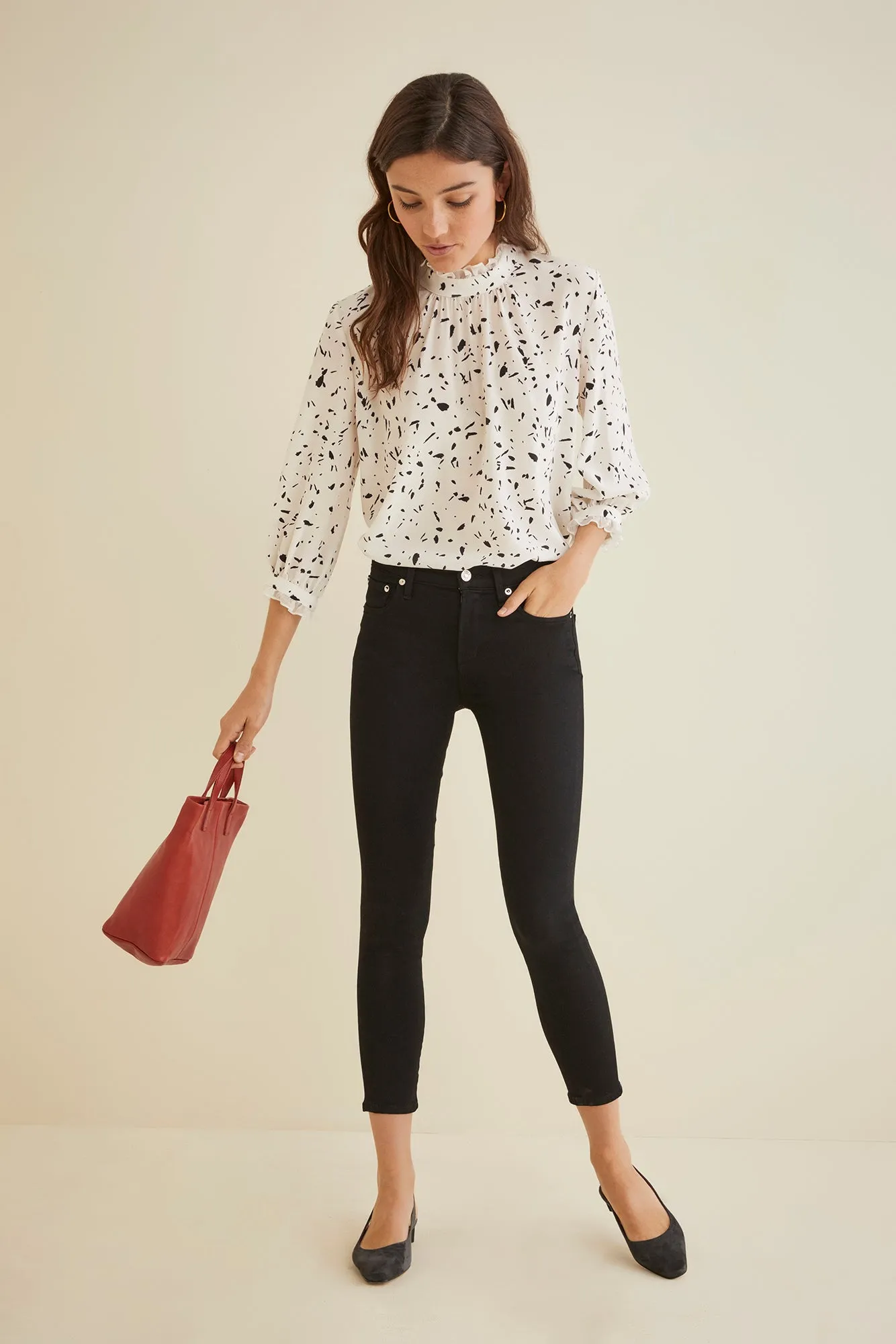 Nisha Silk Blouse - Mont Blanc - ReAmour sold by Amour Vert product image thumbnail 2