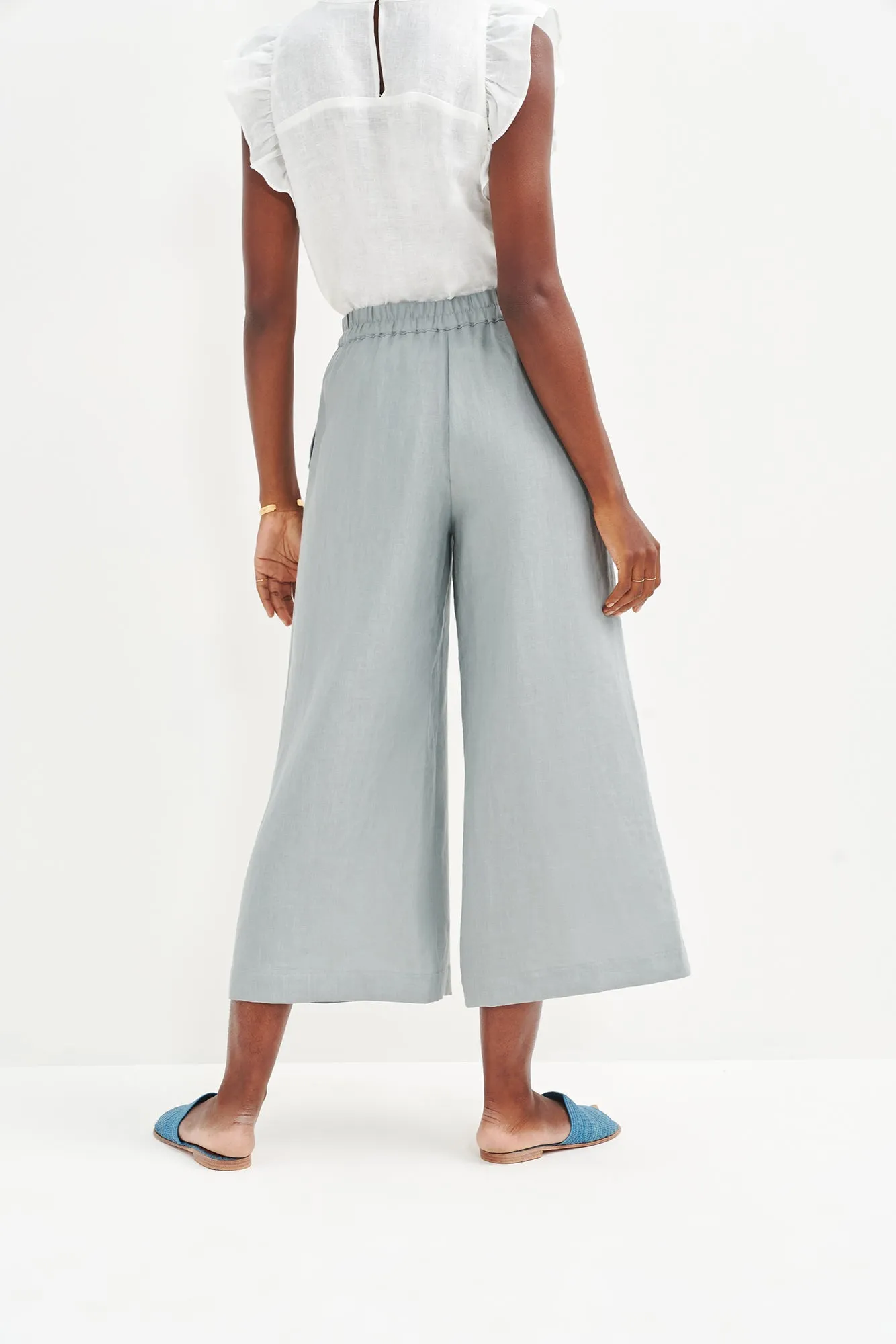 Salice Linen Pants - Eucalyptus sold by Amour Vert product image thumbnail 5