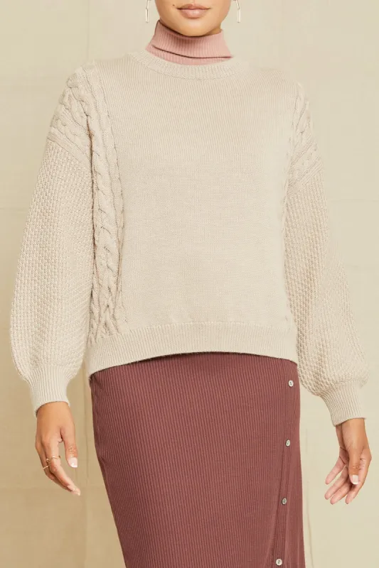 Emilie Wool Sweater - Oatmeal sold by Amour Vert