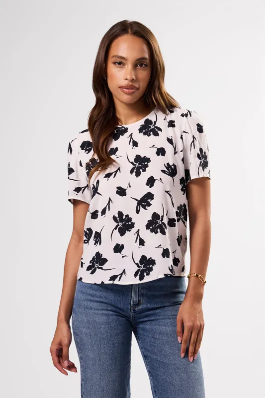 Odilia Crepe Blouse - Aix White sold by Amour Vert