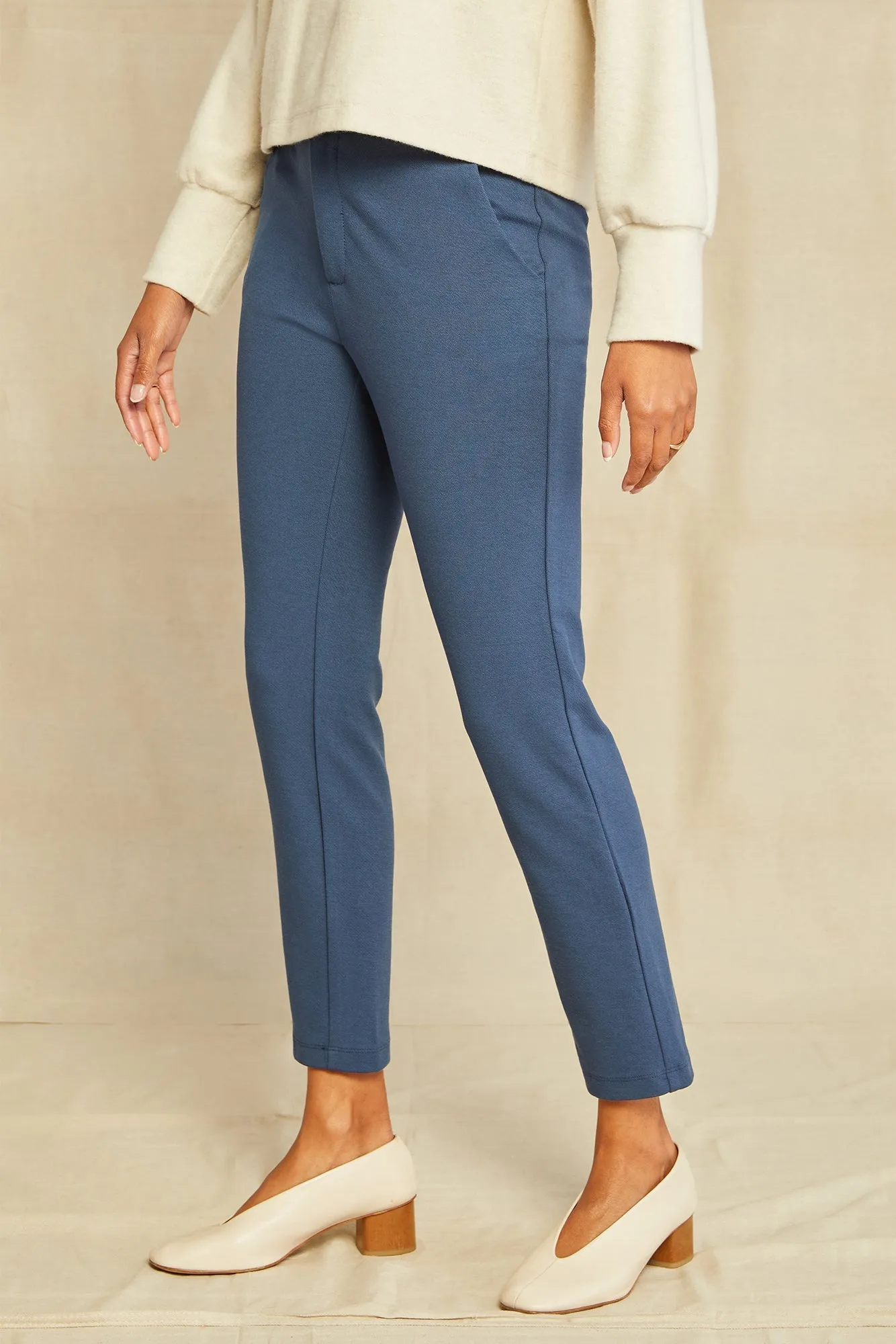 Graziella Ponte Twill Pants - Azure sold by Amour Vert product image thumbnail 3