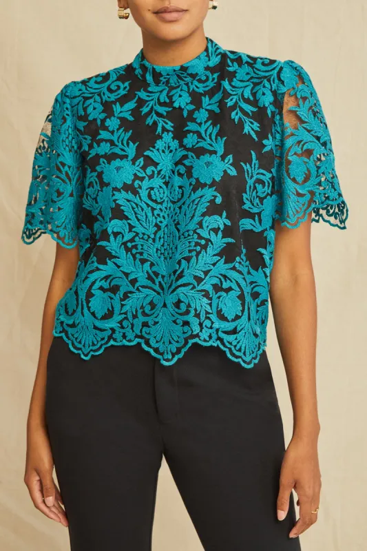 Quincy Upcycled Lace Top sold by Amour Vert