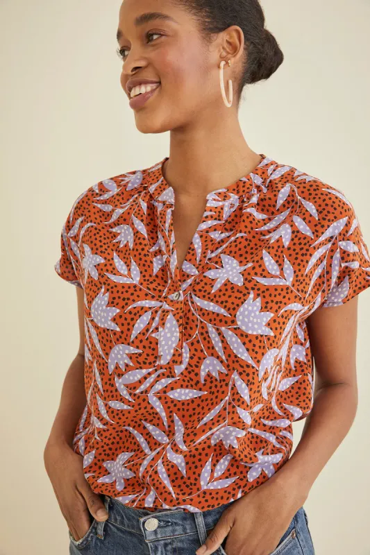 Renata Washable Silk Blouse - Escape Floral sold by Amour Vert