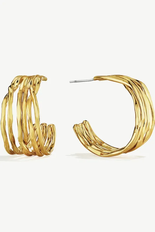 SOKO Nyundo Hoop Earrings - Gold sold by Amour Vert