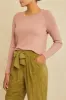 Berkeley Long Sleeve Dream Rib Tee - Quartz sold by Amour Vert