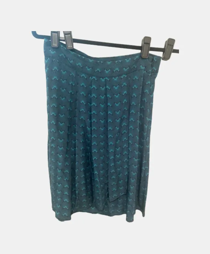 Azade Cascading Front Pleat Skirt - Peacock - ReAmour sold by Amour Vert