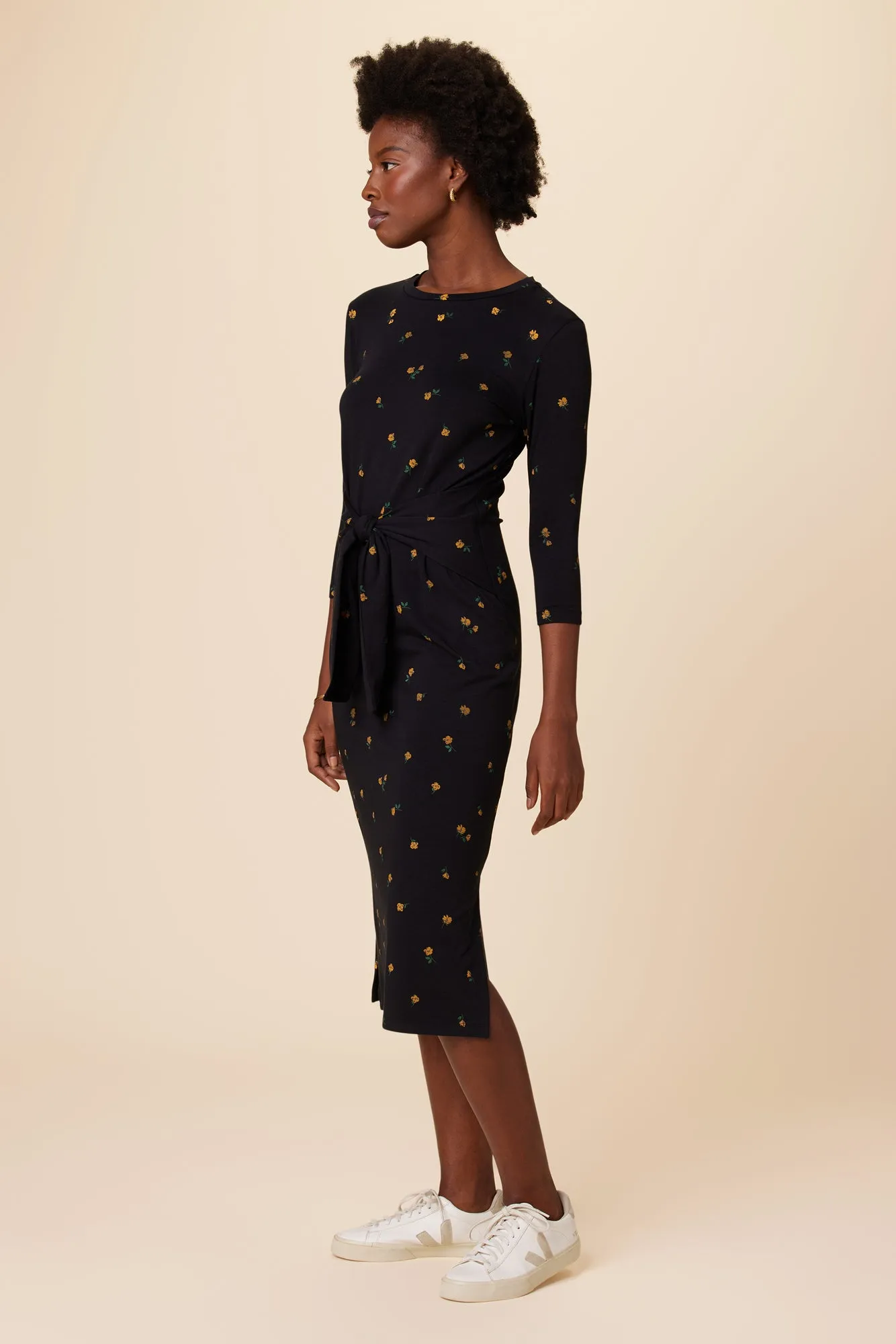 Colombe 3/4 Sleeve Reverie Knit Dress - Positano sold by Amour Vert product image thumbnail 3