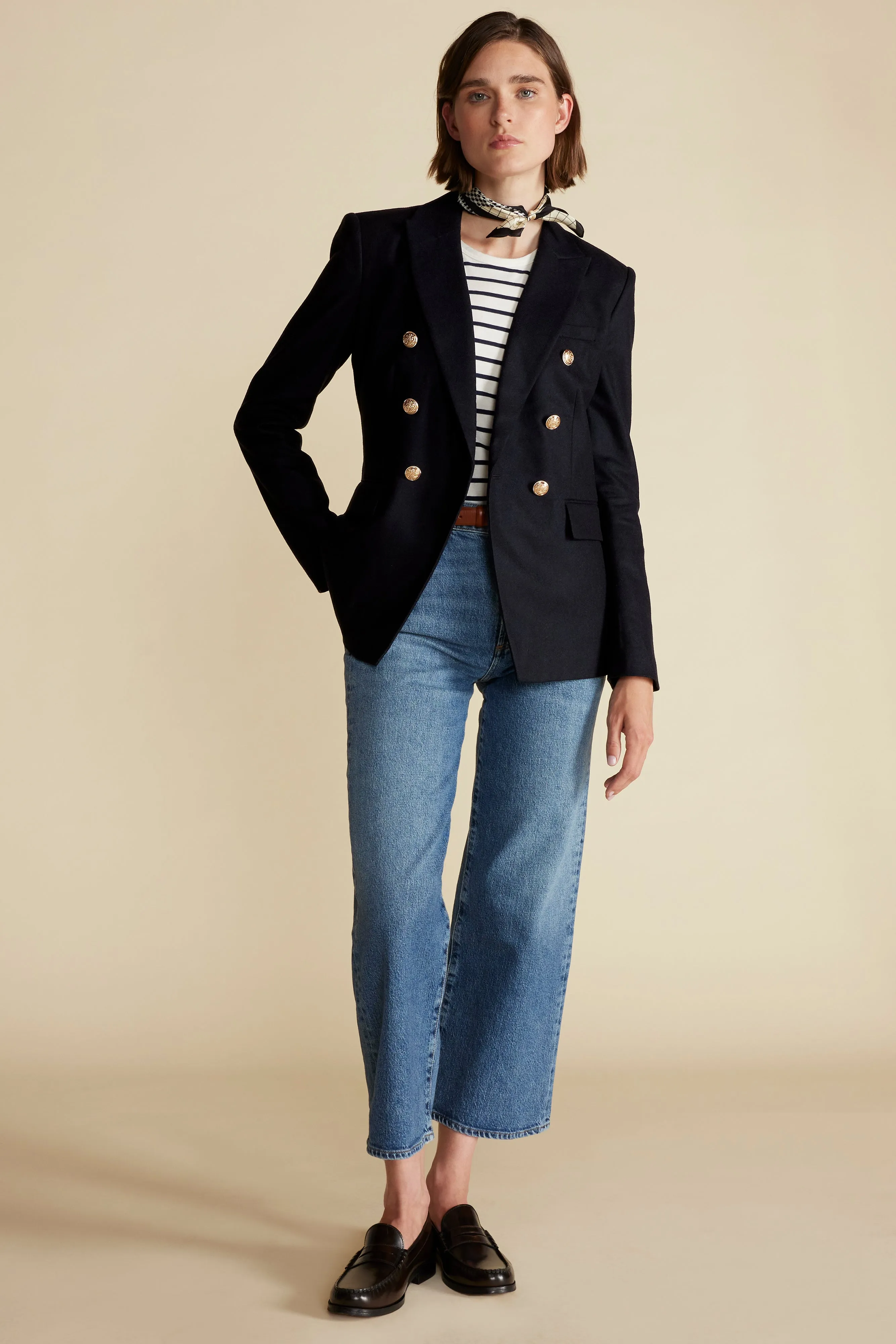 Tobie Double Breasted Blazer - Dark Navy Blue sold by Amour Vert product image thumbnail 2