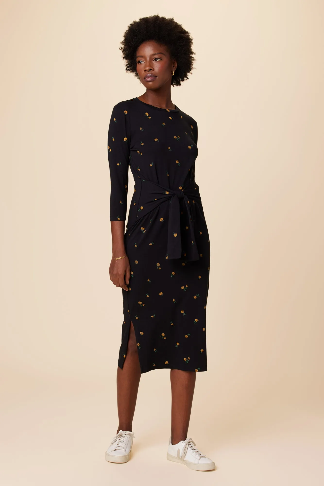 Colombe 3/4 Sleeve Reverie Knit Dress - Positano sold by Amour Vert product image thumbnail 2